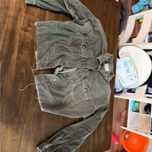 American Eagle Olive Corduroy Jacket